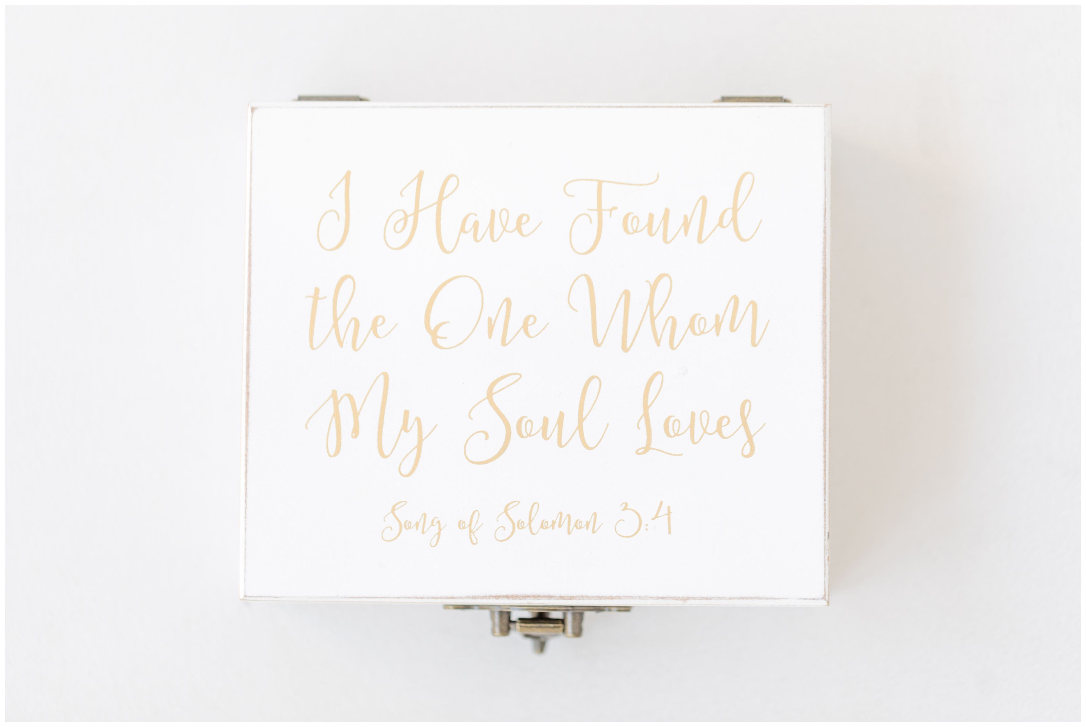 Wedding ring box Song of Solomon 3:4 I have found the one whom my soul loves
